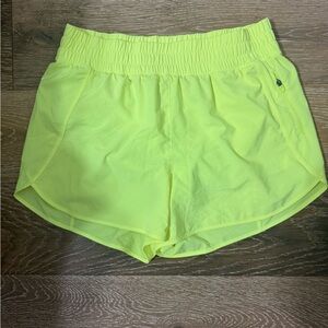 Women's Neon Yellow Shorts